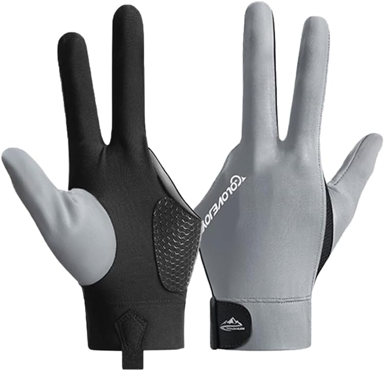 Wnddle Pool Glove Left Hand, Billiard Pool Gloves for Left Hand 3 Finger, Snooker Cue Sport Glove Popular, Billiards Glove, Sizes for Men & Women - Image 1